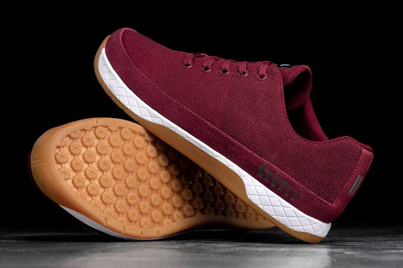 Women's Nobull Canvas Trainers Burgundy | SG O2807K